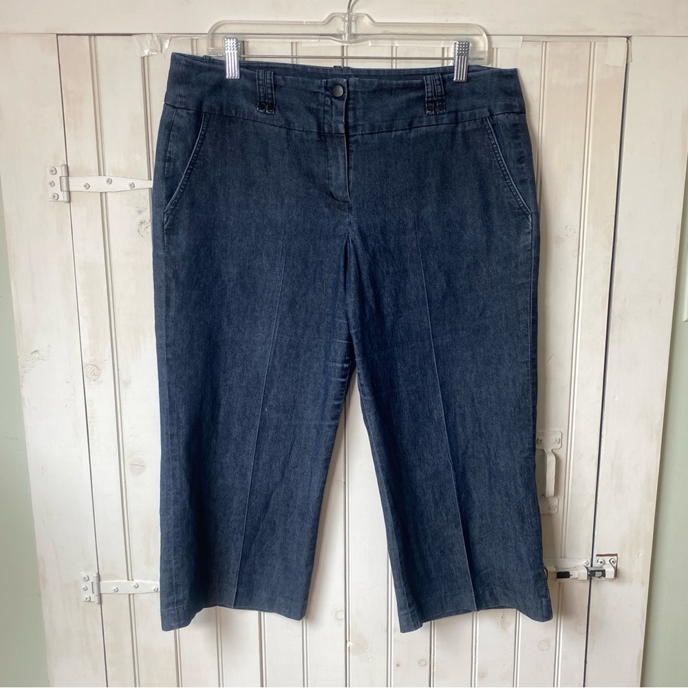 Sandro Sportswear Women's Capri Pants Size 14 Navy Denim